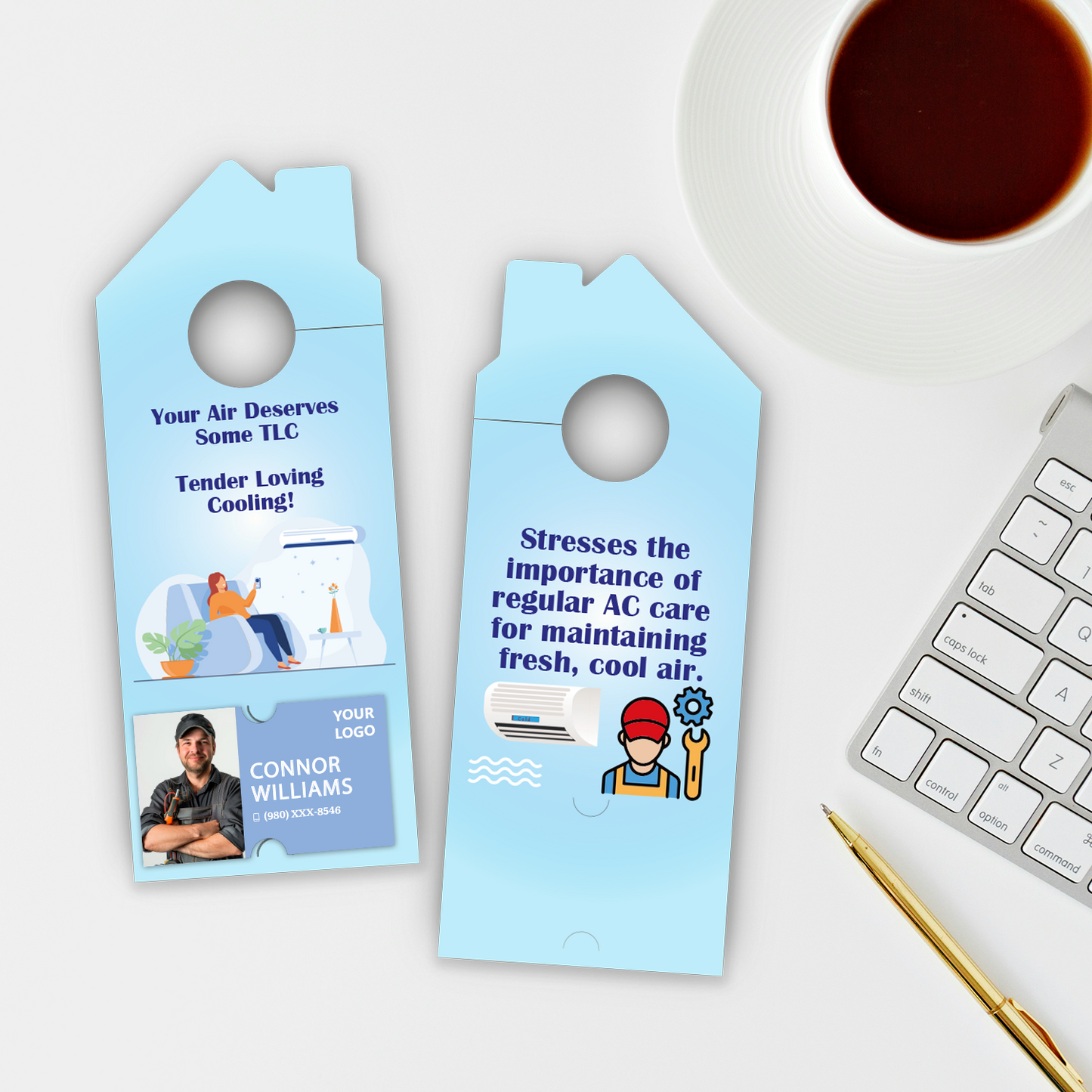 Air Conditioning Door Hangers