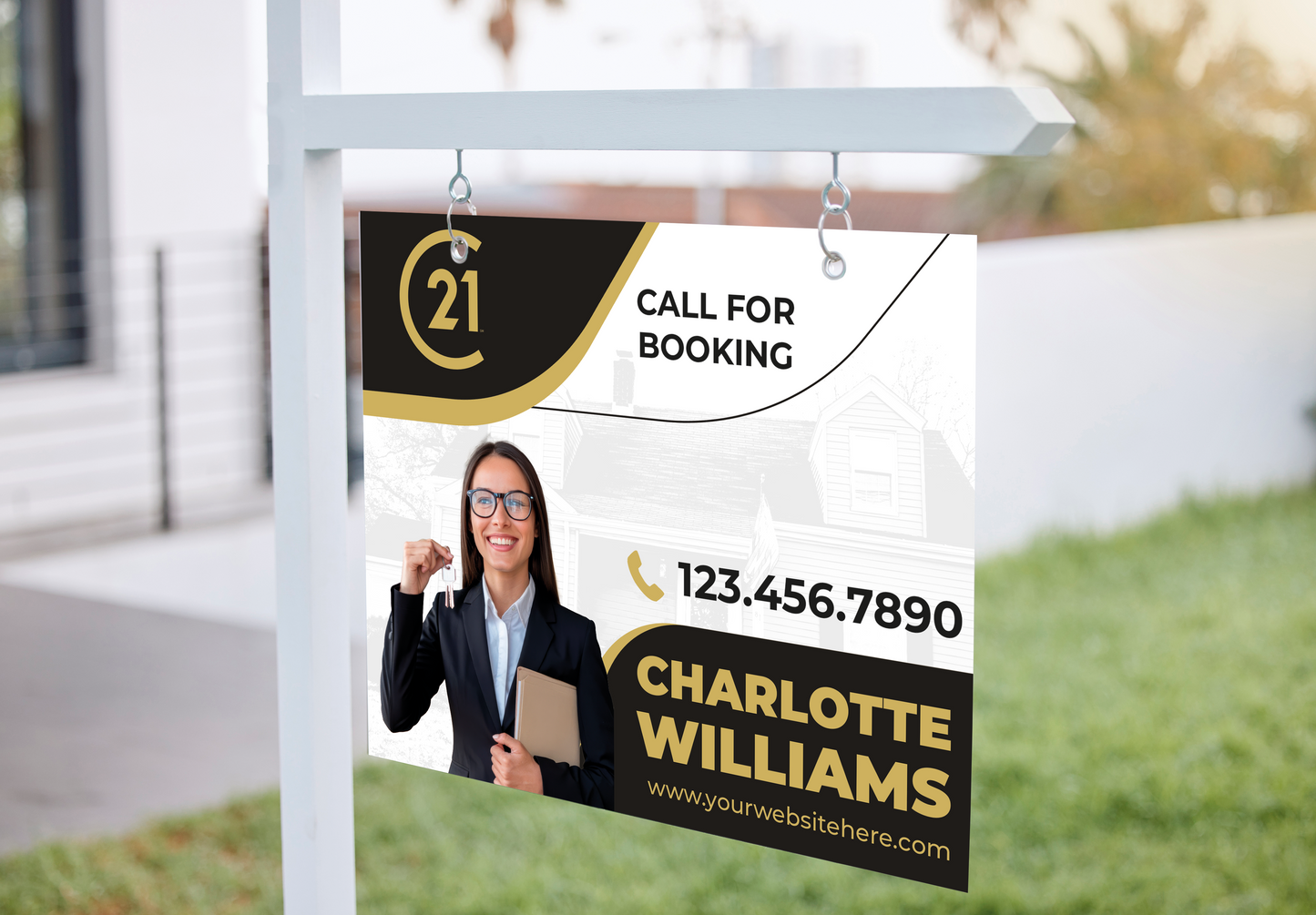 Custom real estate yard sign | Realtor Outdoor sign | Century 21 Open House Sign