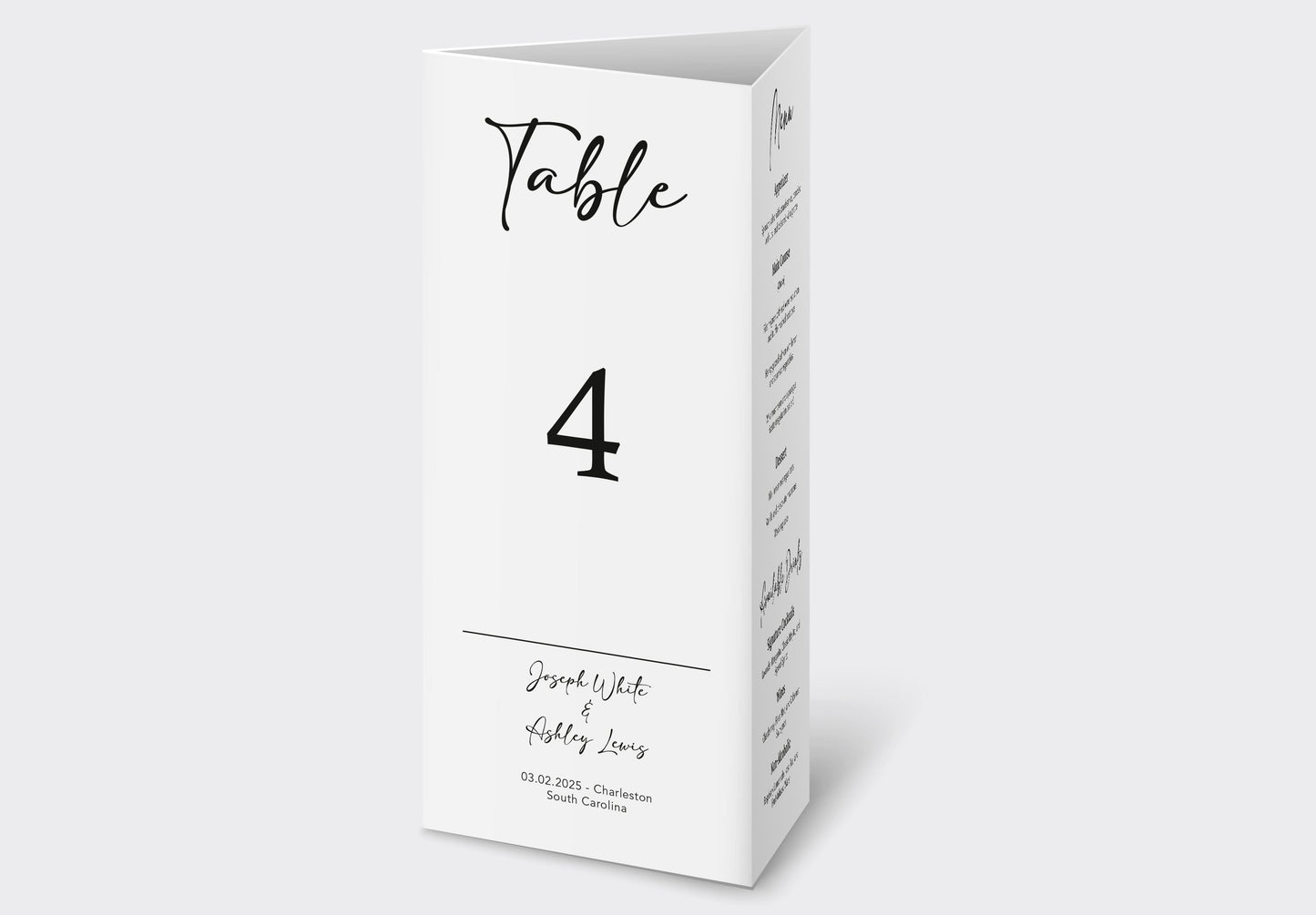 Trifold Wedding Program | Timeline Wedding