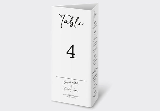 Trifold Wedding Program | Timeline Wedding