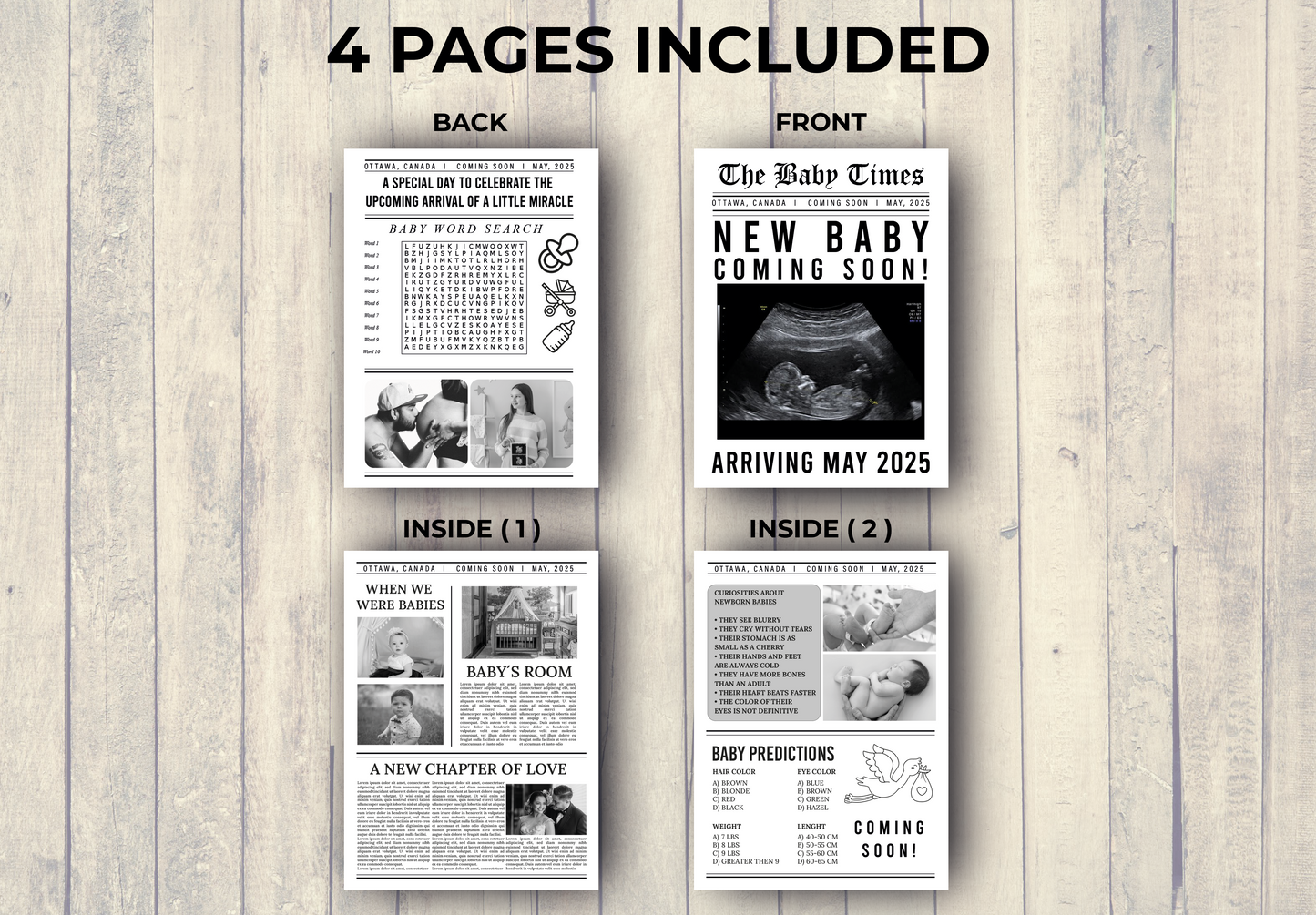 Newspaper Baby Announcement
