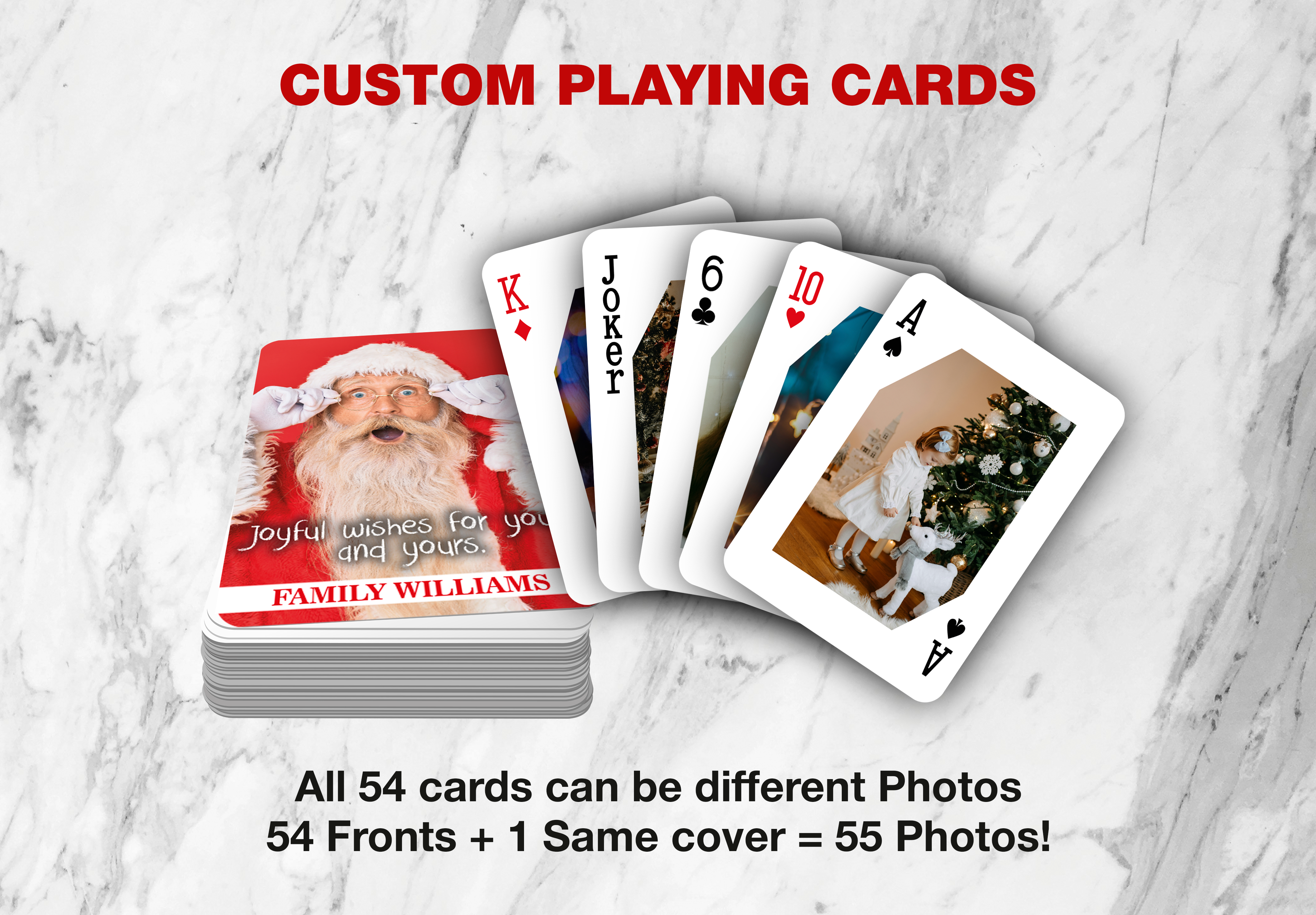 RUSH Marry Christmas Playing Cards