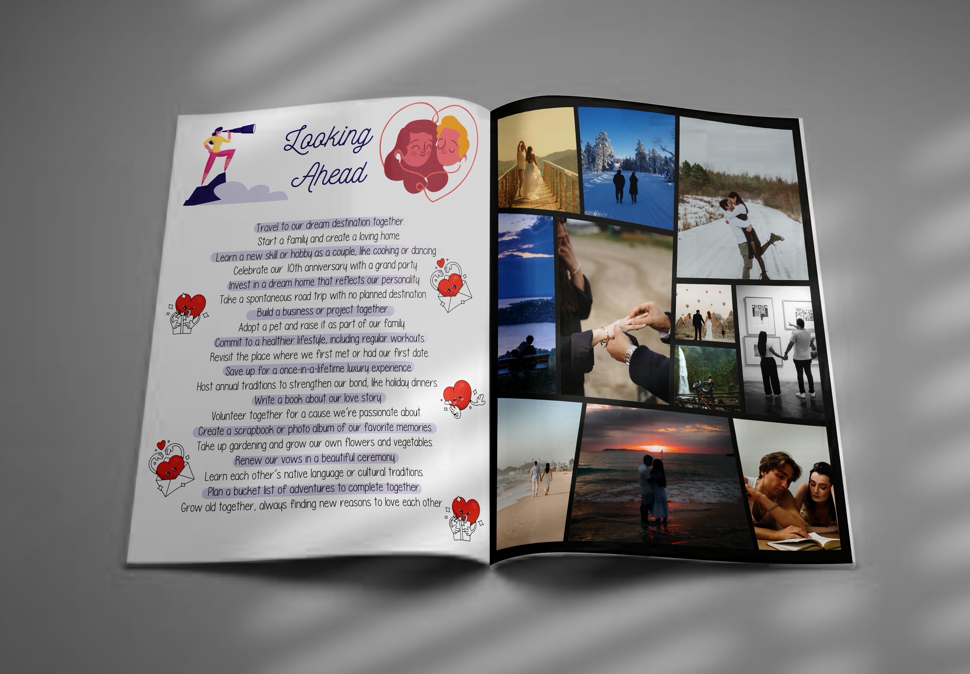 Custom Anniversary Wedding Magazine