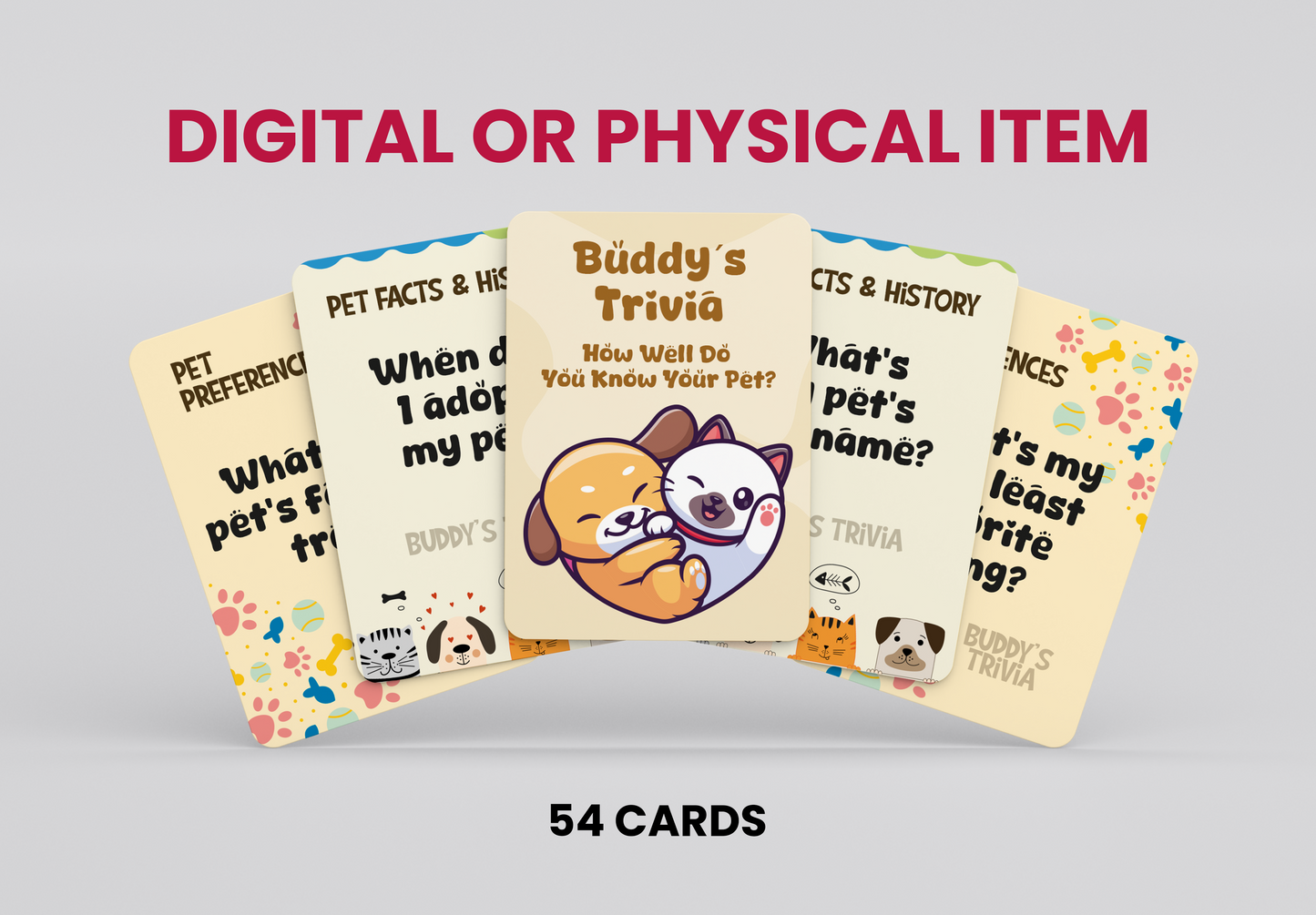 Trivia Playing Cards (Pets)