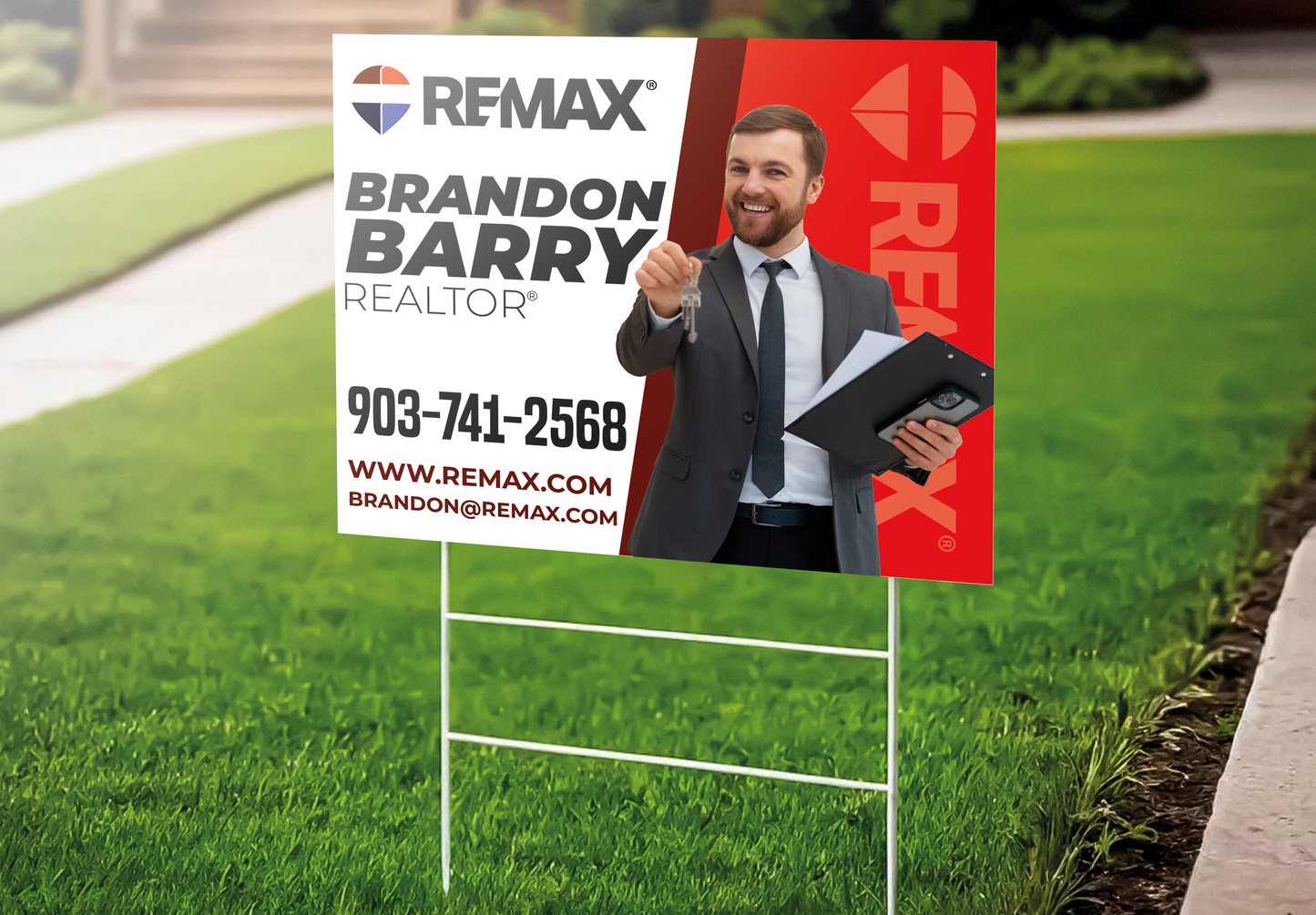 Custom real estate yard sign | Realtor Outdoor sign | REMAX Open House Sign