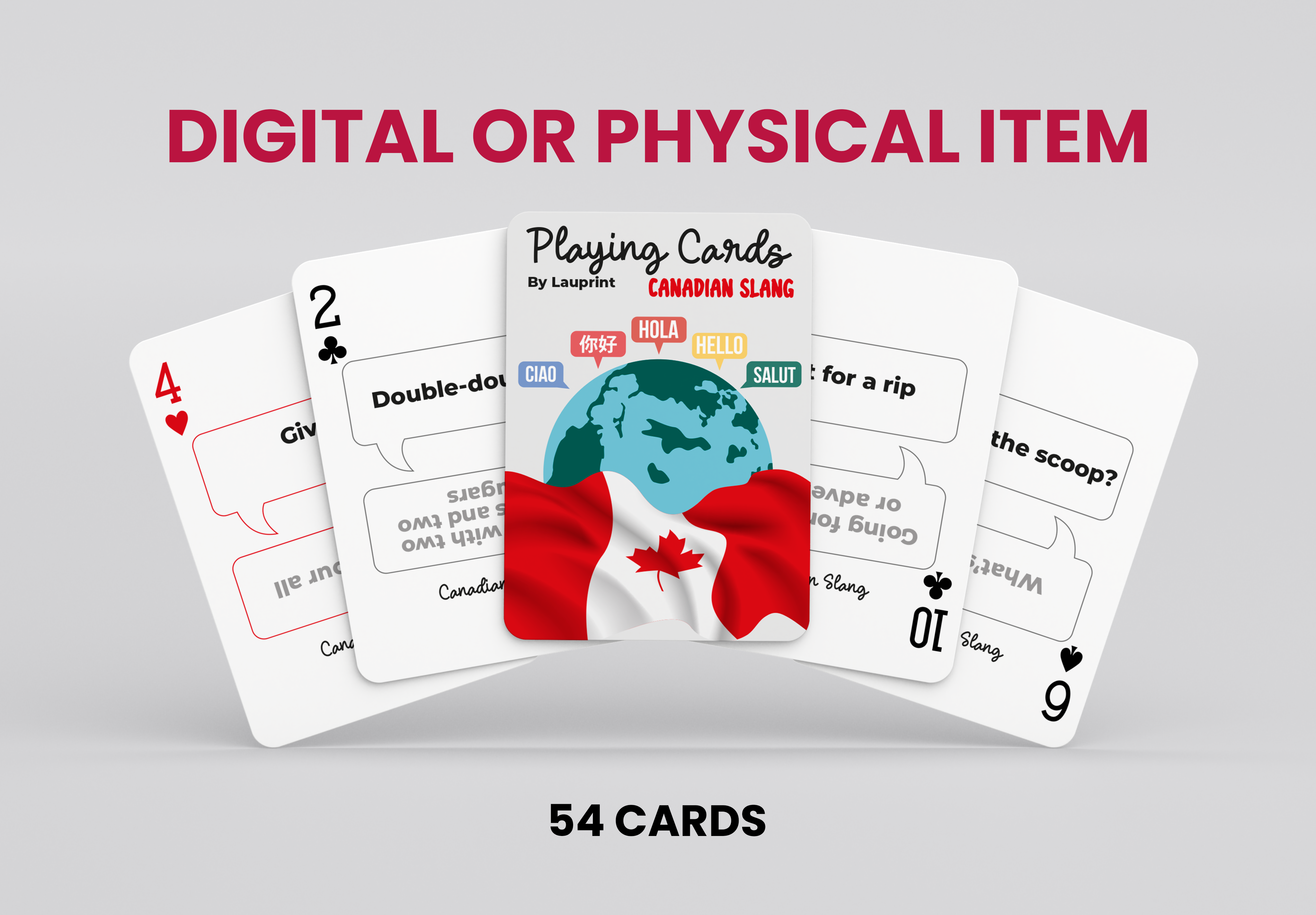 RUSH Canadian Slang Generic Playing Cards