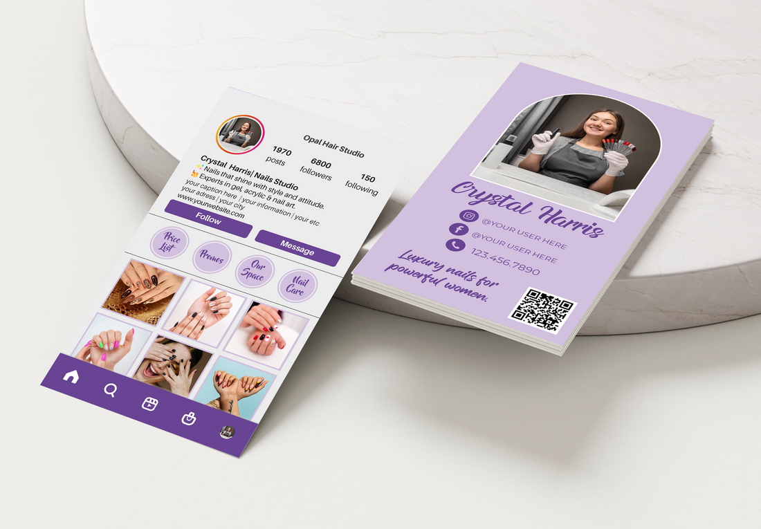 Printed Nail IG Business Cards