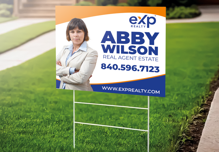 Custom real estate yard sign | Realtor Outdoor sign | eXp Realty Open House Sign