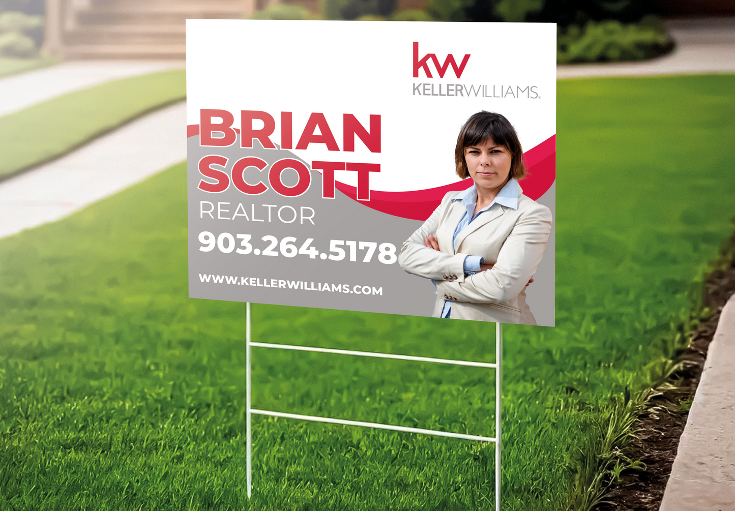 Custom real estate yard sign | Realtor Outdoor sign | Keller Williams Open House Sign