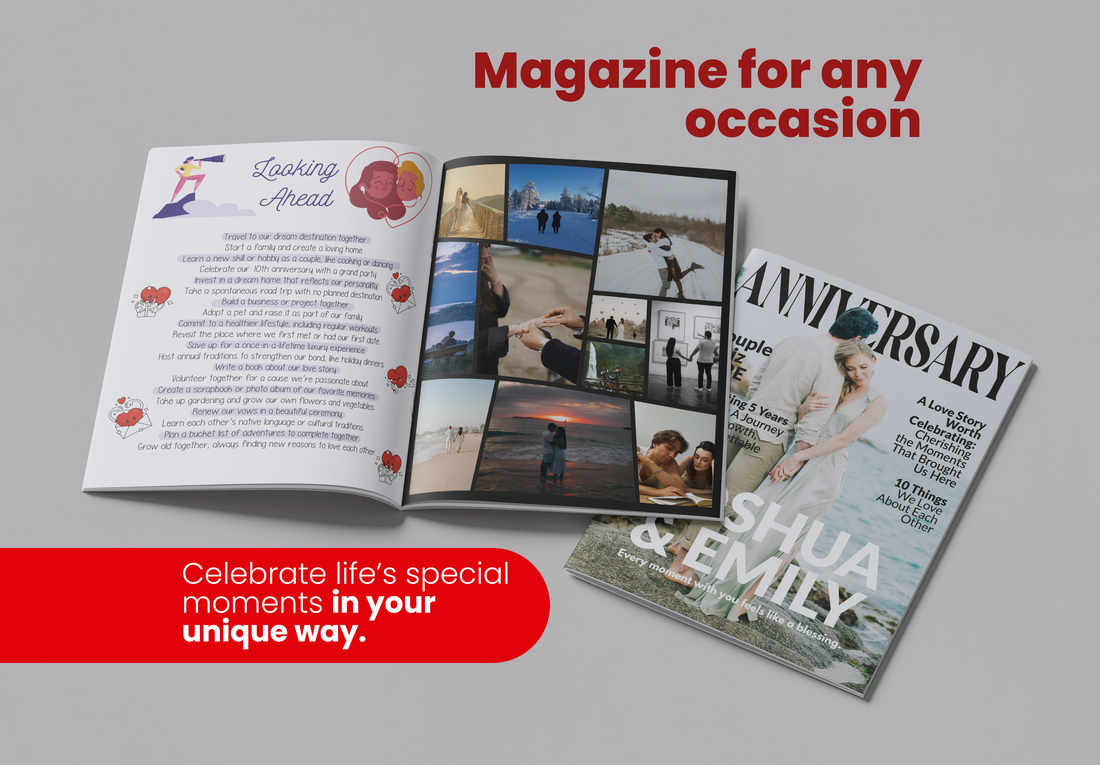 Custom Anniversary Wedding Magazine