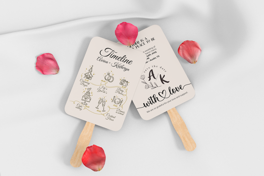 Custom Wedding Hand Fans