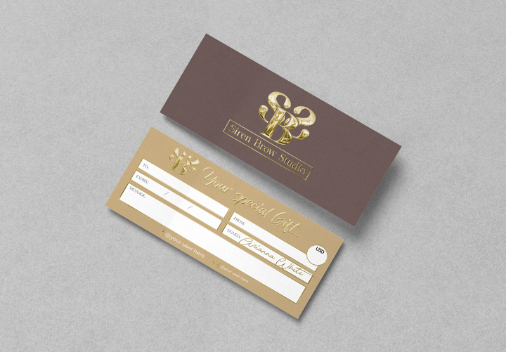 Luxury Custom Gift Certificate