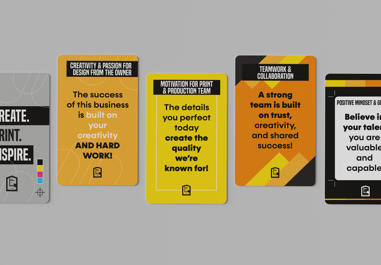 Personalized Company Quote Cards