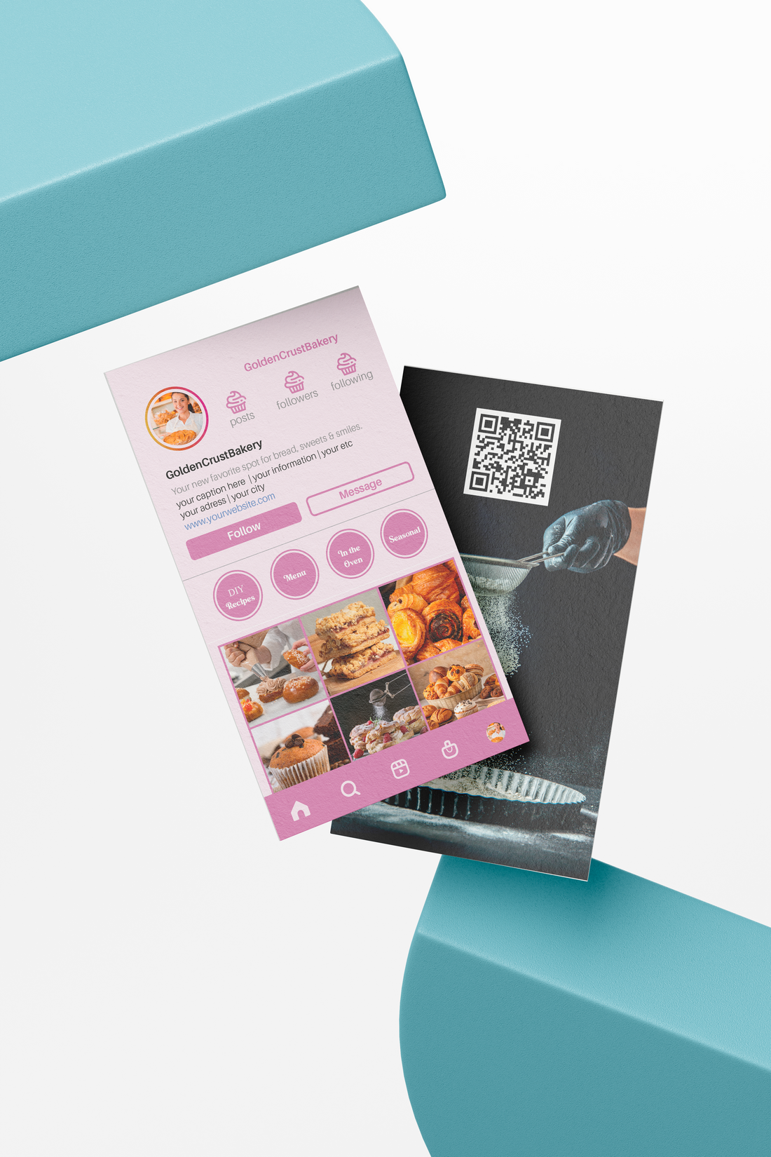 Custom Bakery IG Business Cards
