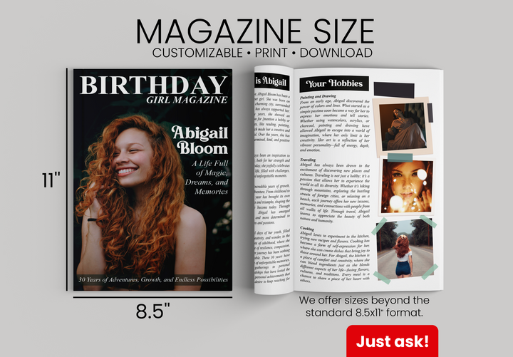 Custom Birthday Magazine