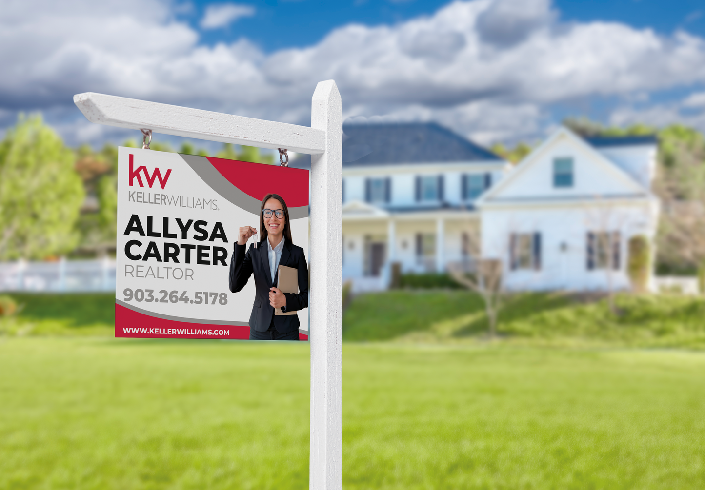 Custom real estate yard sign | Realtor Outdoor sign | Keller Williams Open House Sign