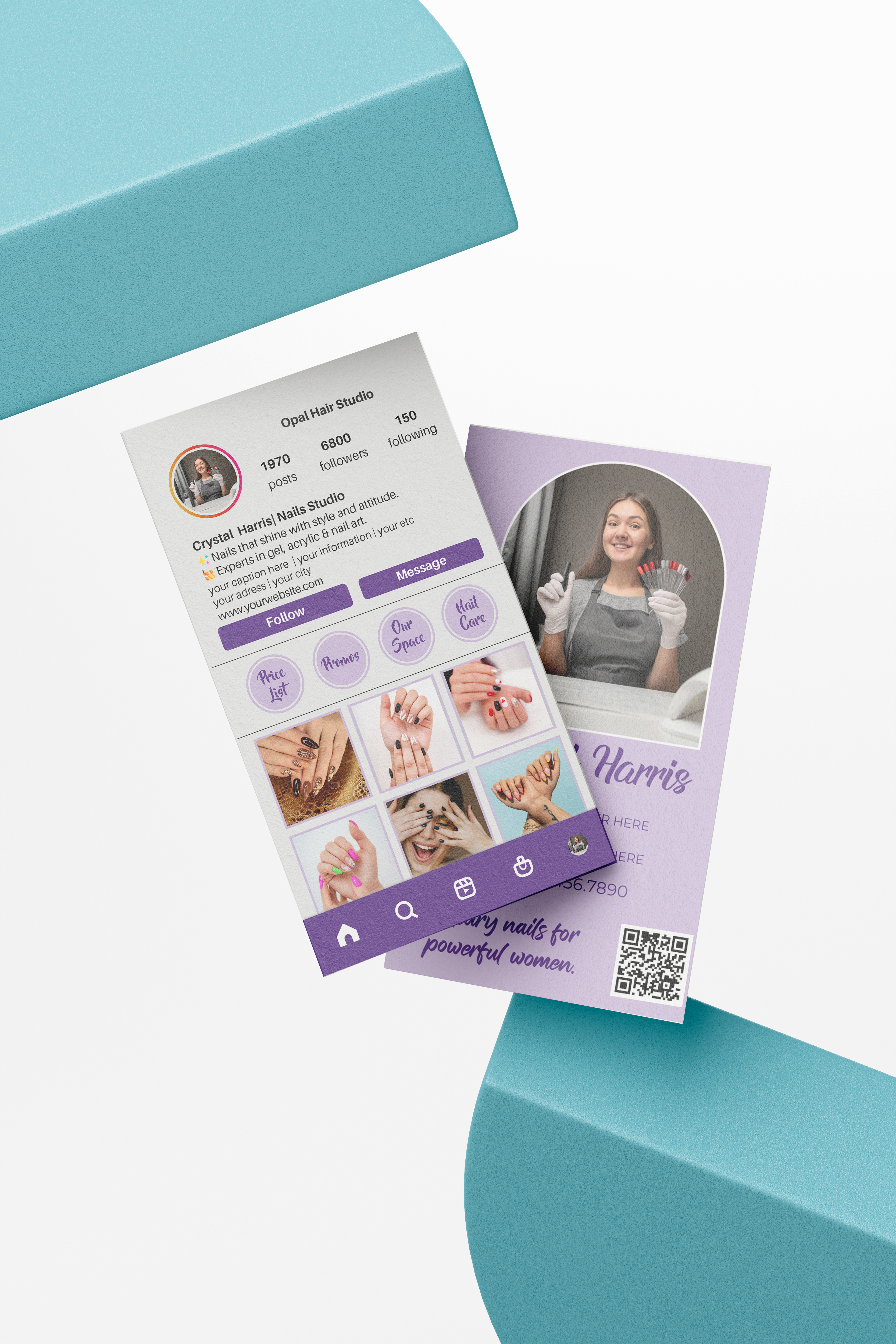 Printed Nail IG Business Cards