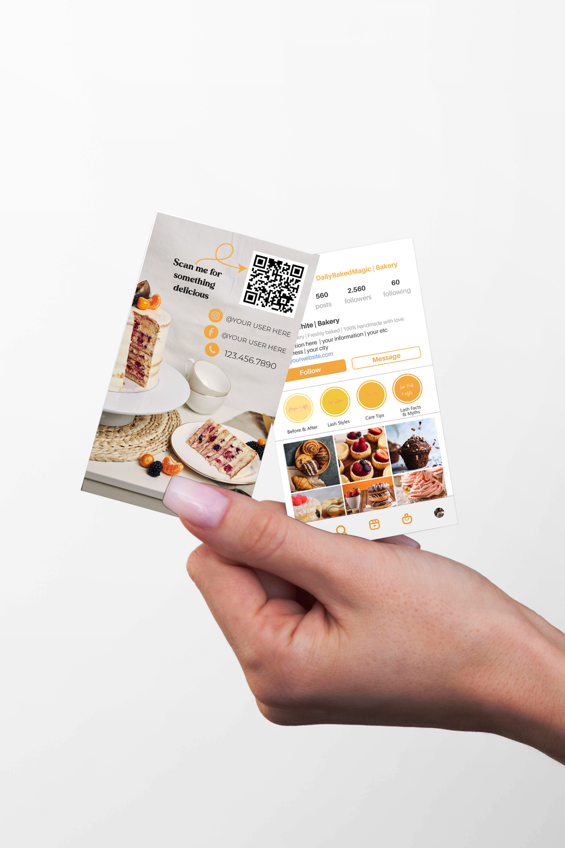 Custom Bakery IG Business Cards