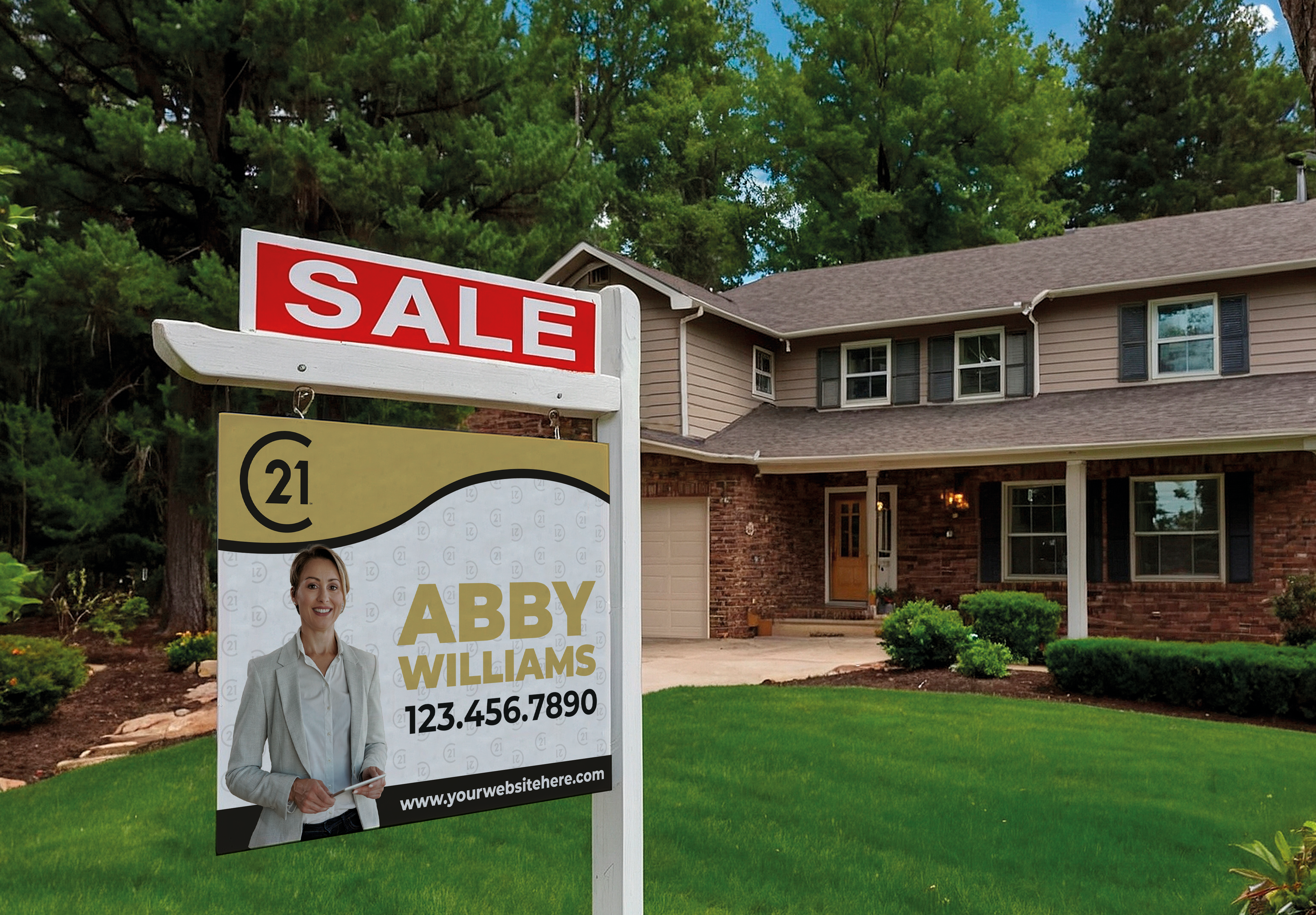 Custom real estate yard sign | Realtor Outdoor sign | Century 21 Open House Sign
