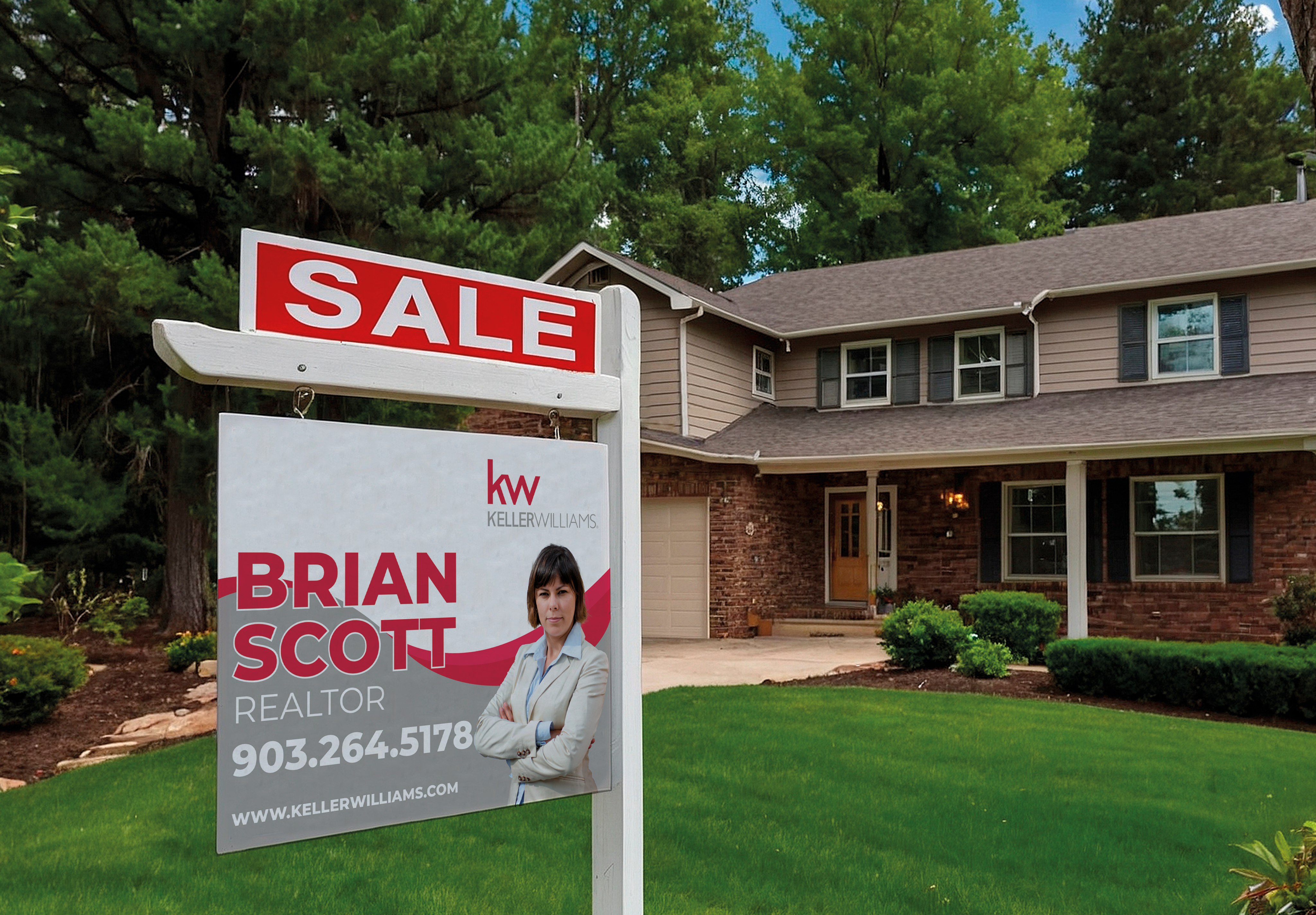 Custom real estate yard sign | Realtor Outdoor sign | Keller Williams Open House Sign