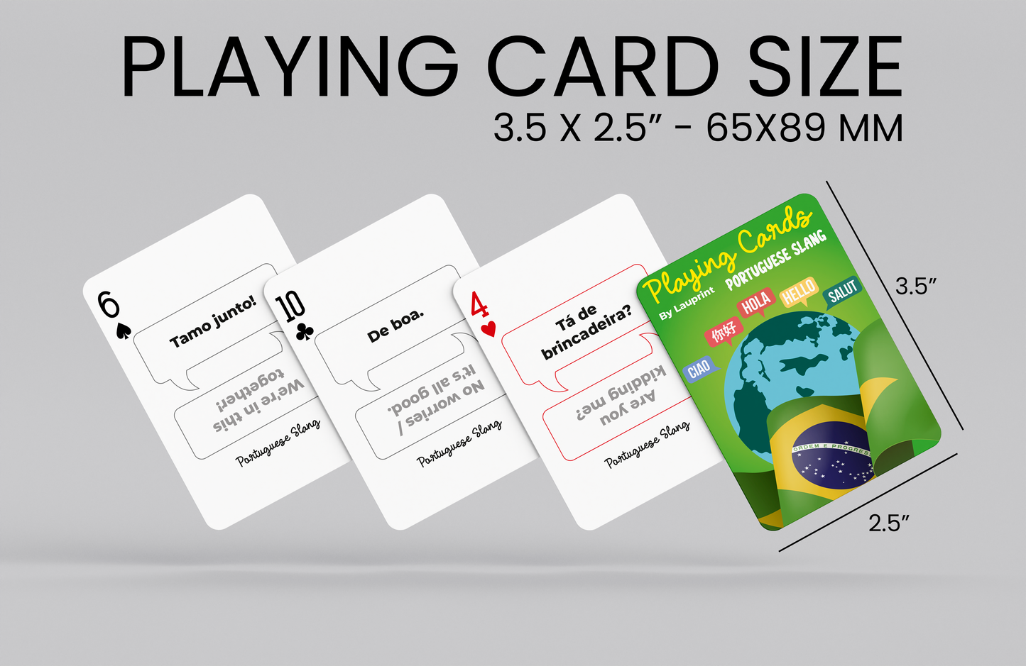 RUSH Portuguese Slang Generic Playing Cards