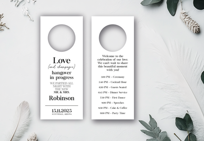 Custom Wedding Door Hanger