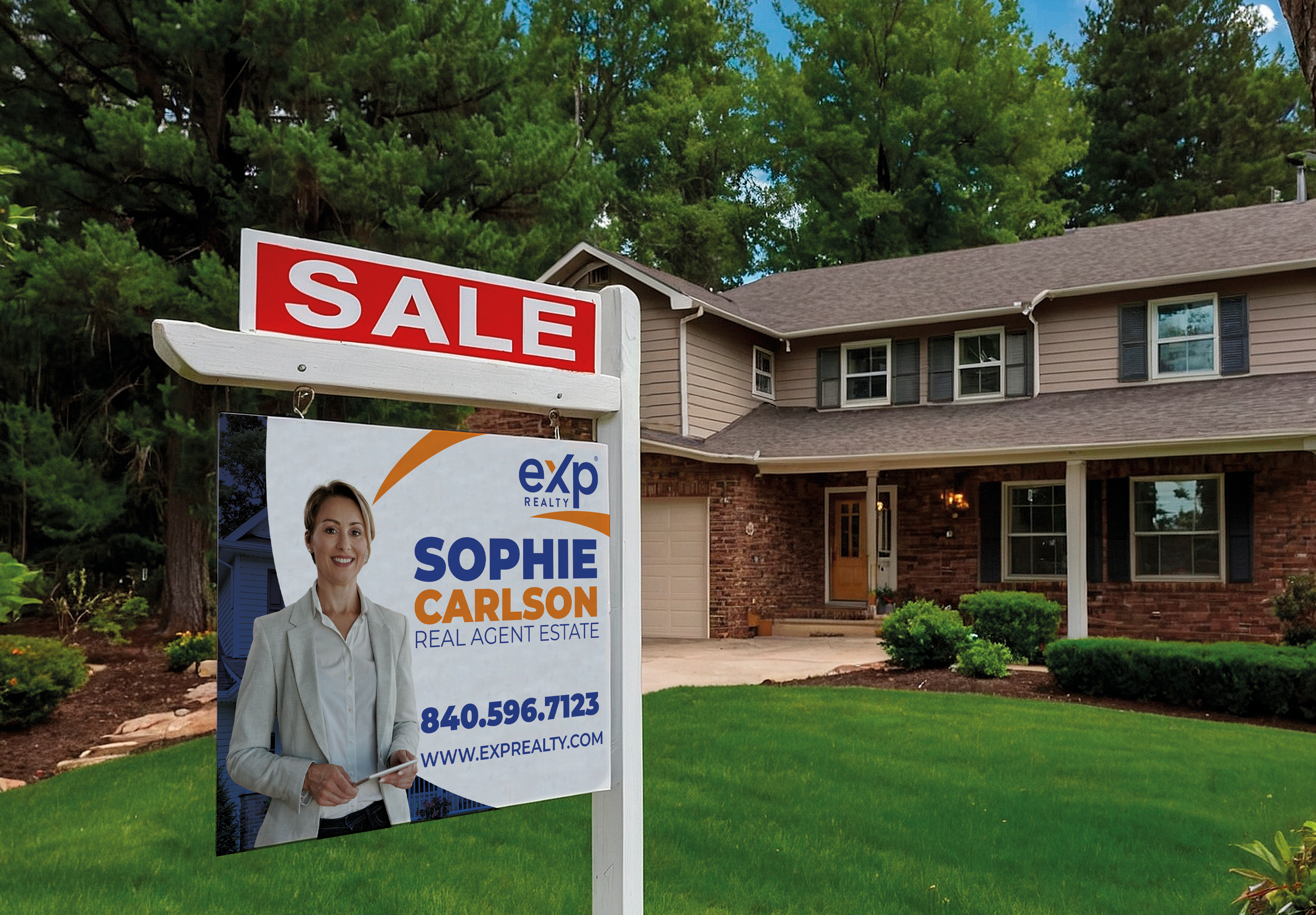Custom real estate yard sign | Realtor Outdoor sign | eXp Realty Open House Sign