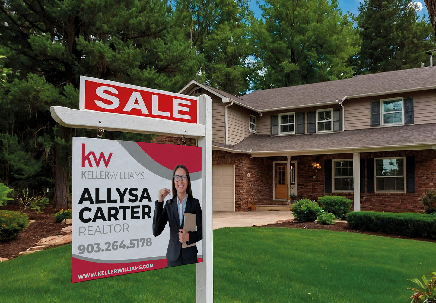 Custom real estate yard sign | Realtor Outdoor sign | Keller Williams Open House Sign