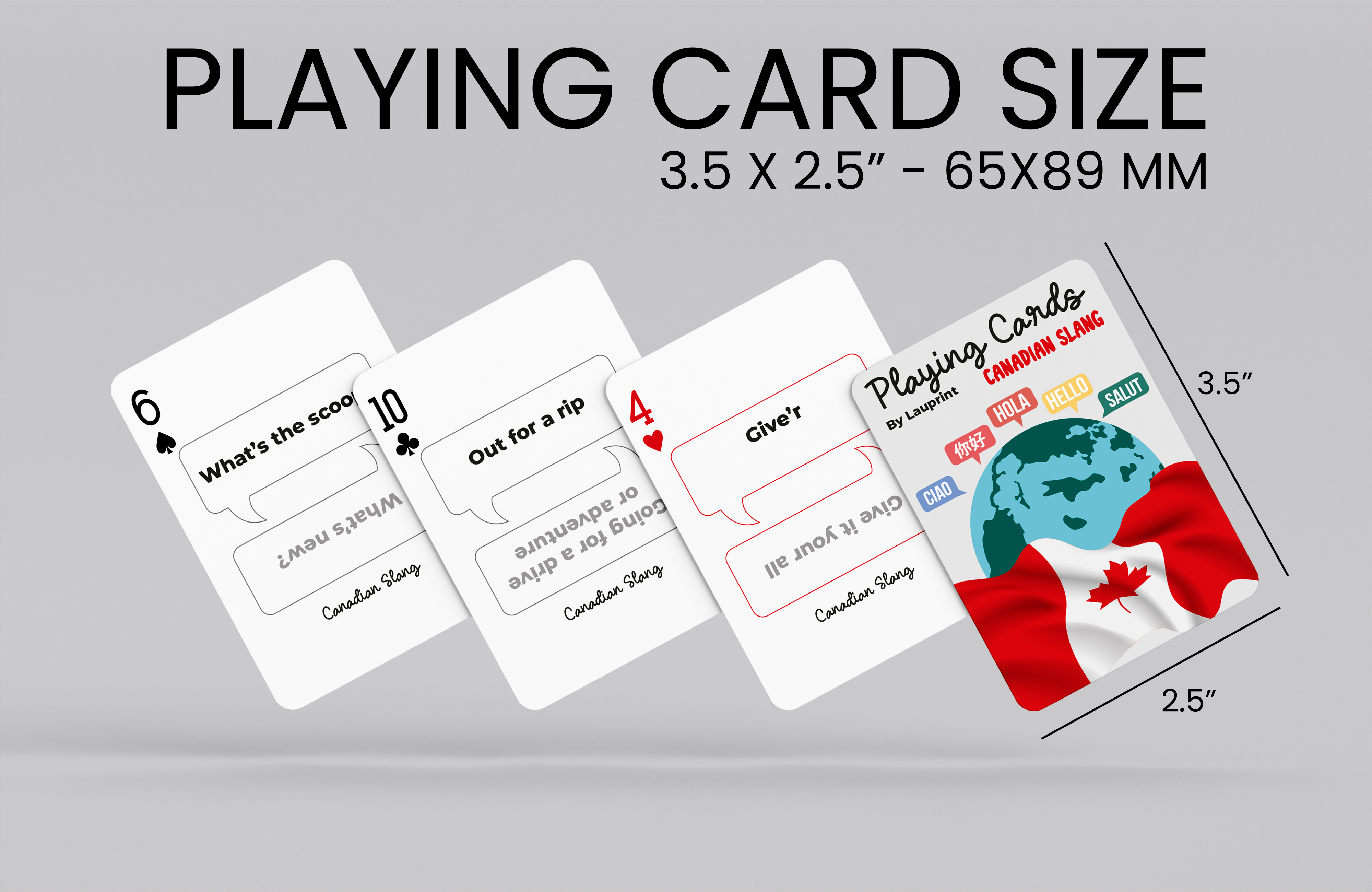 RUSH Canadian Slang Generic Playing Cards