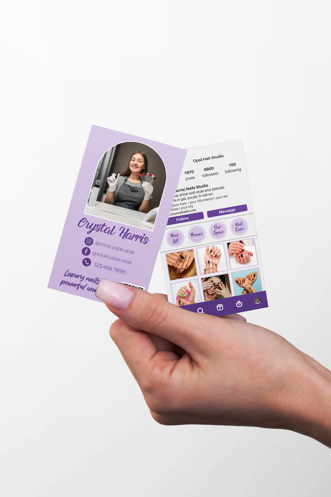 Printed Nail IG Business Cards