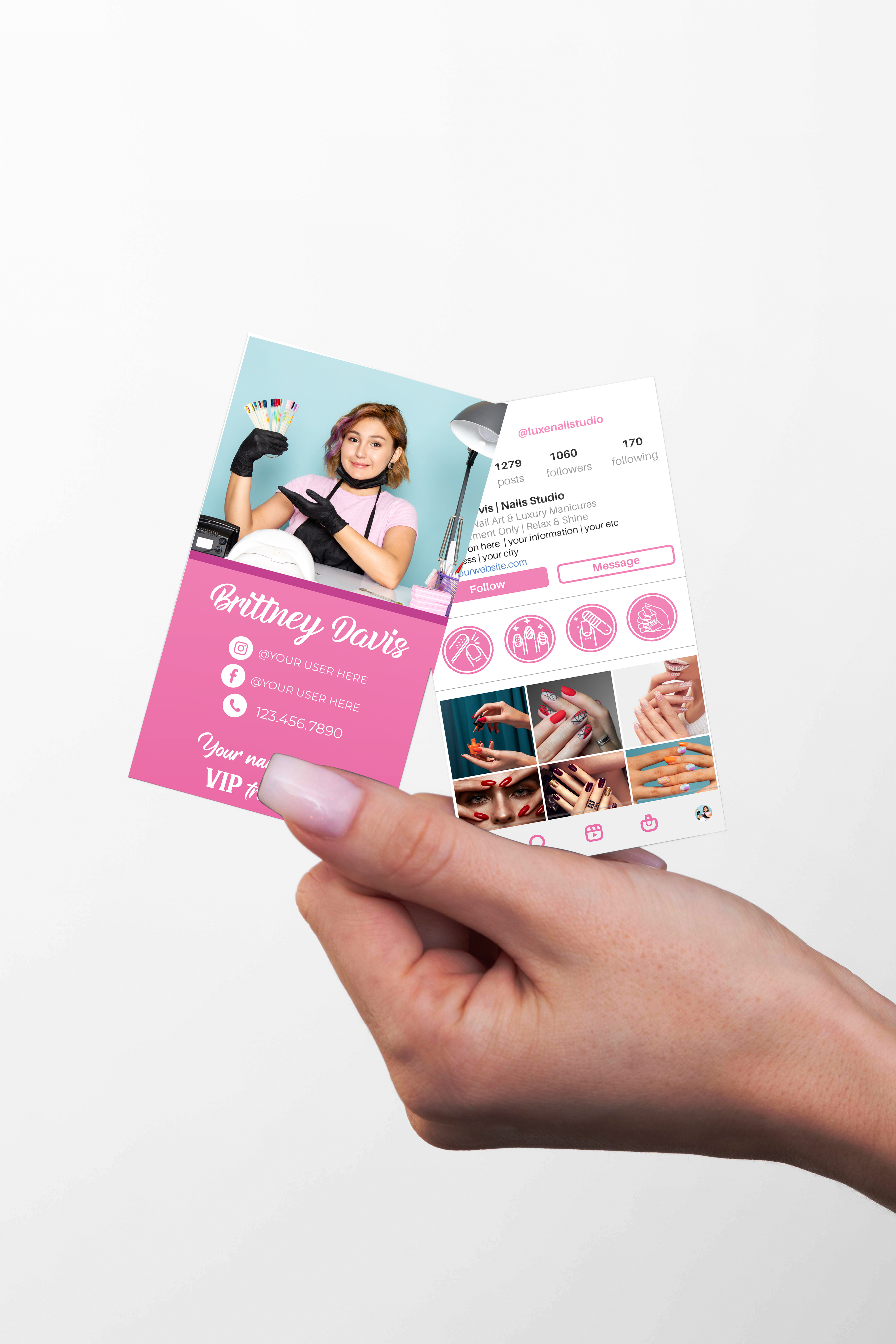 Printed Nail IG Business Cards
