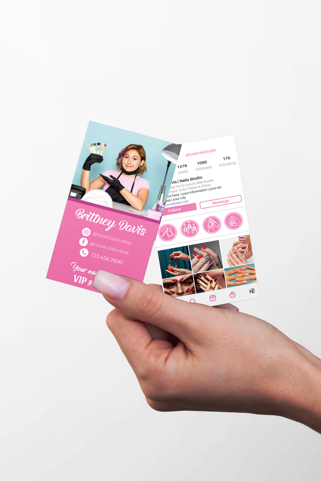 Printed Nail IG Business Cards