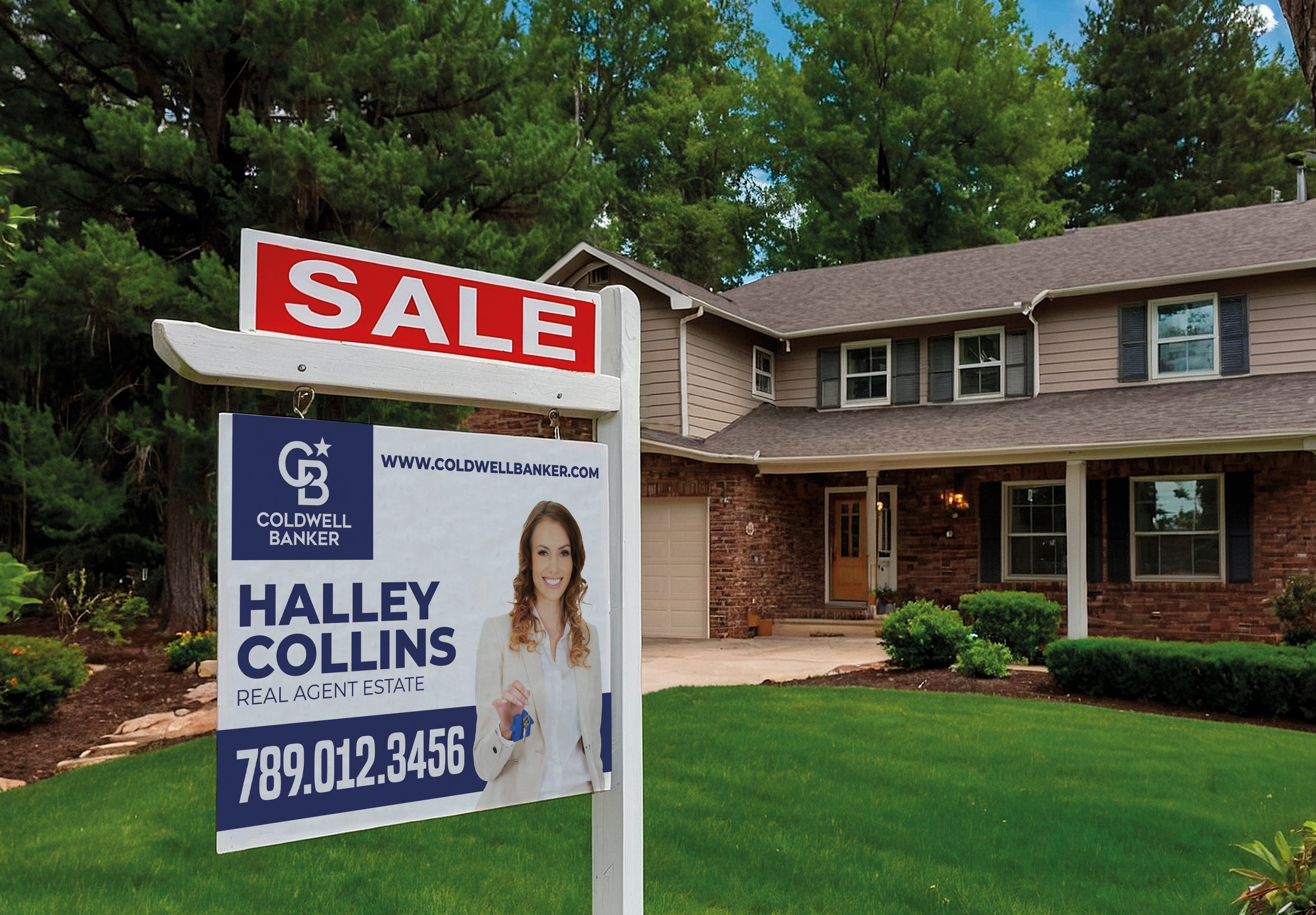 Custom real estate yard sign | Realtor Outdoor sign | Coldwell Banker Open House Sign