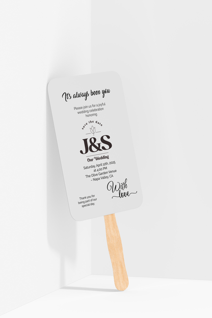Custom Wedding Hand Fans