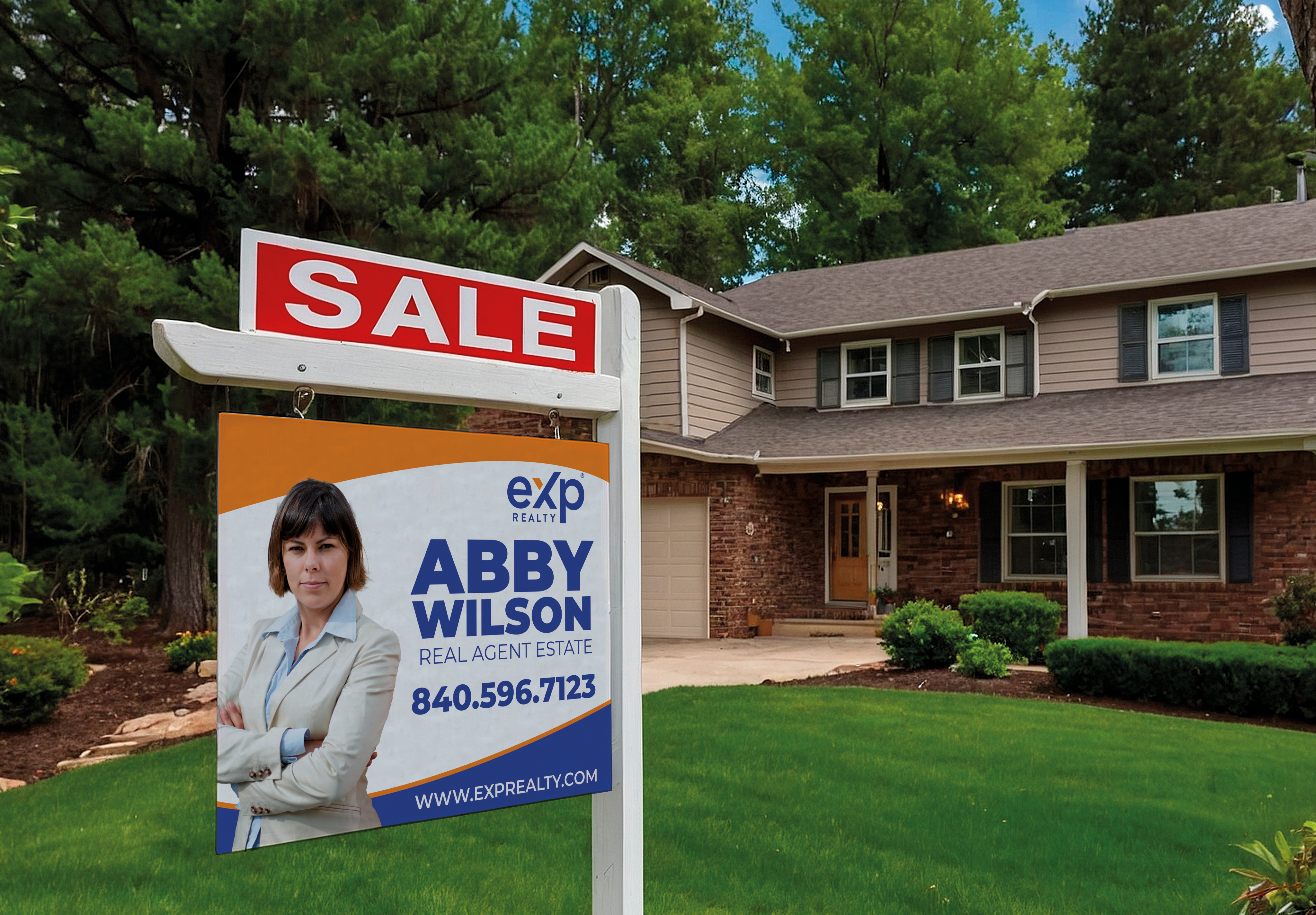 Custom real estate yard sign | Realtor Outdoor sign | eXp Realty Open House Sign
