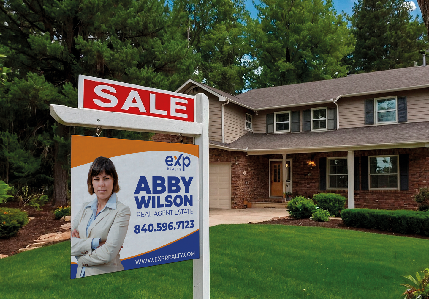 Custom real estate yard sign | Realtor Outdoor sign | eXp Realty Open House Sign