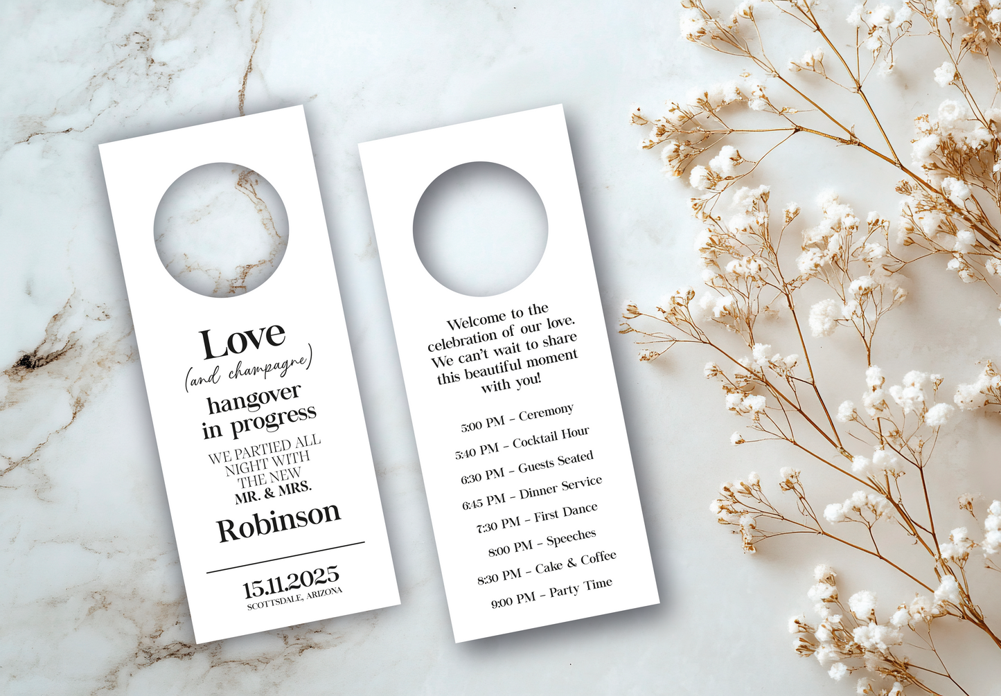 Custom Wedding Door Hanger