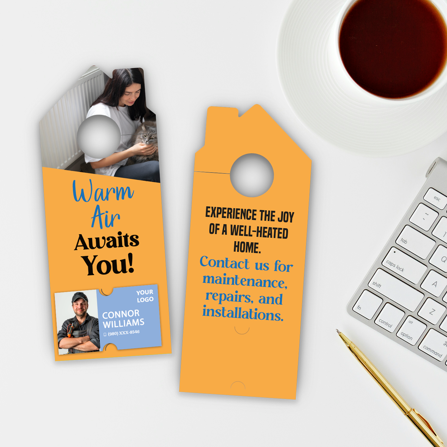 Heating Service Door Hangers