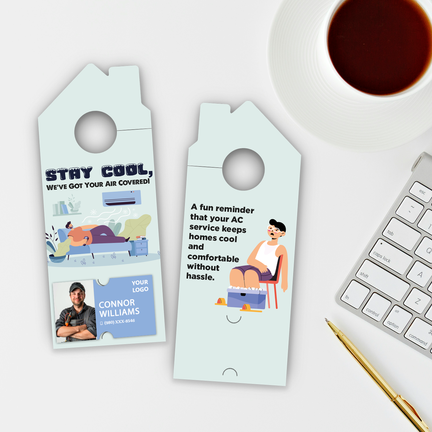 Air Conditioning Door Hangers