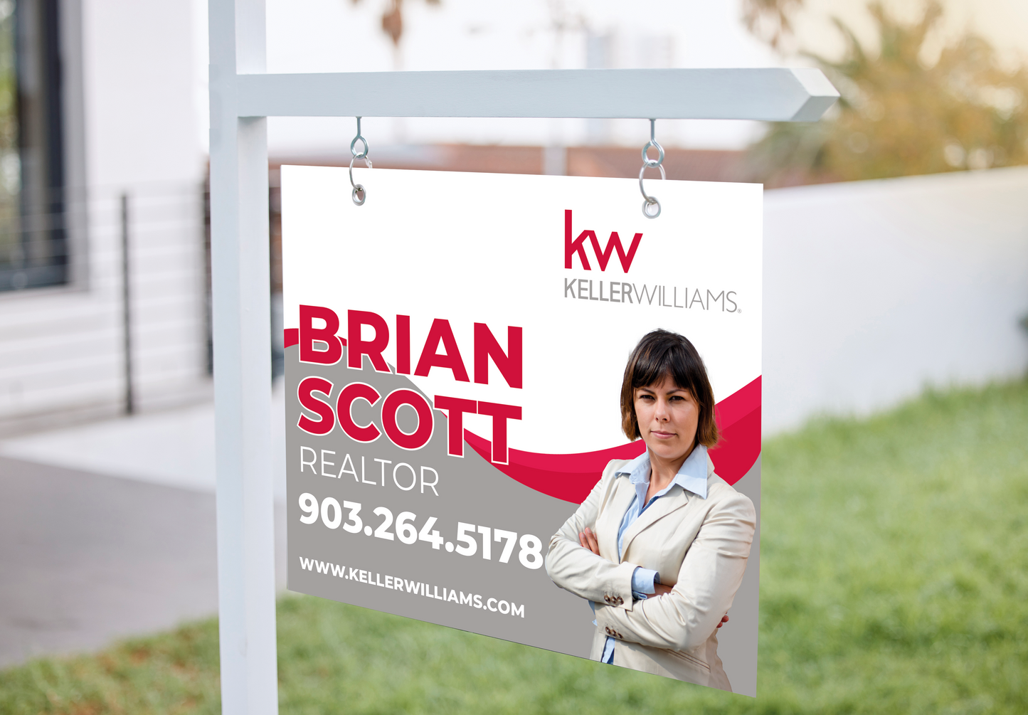 Custom real estate yard sign | Realtor Outdoor sign | Keller Williams Open House Sign