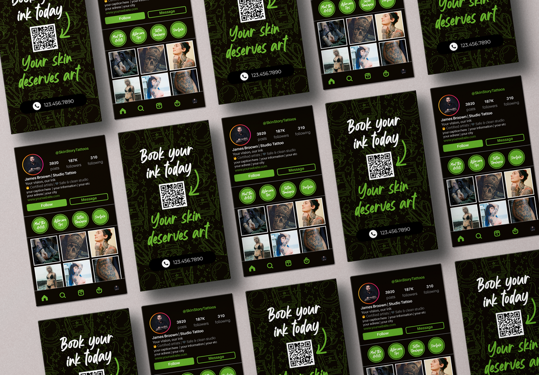 Printed Tattoo IG Business Cards