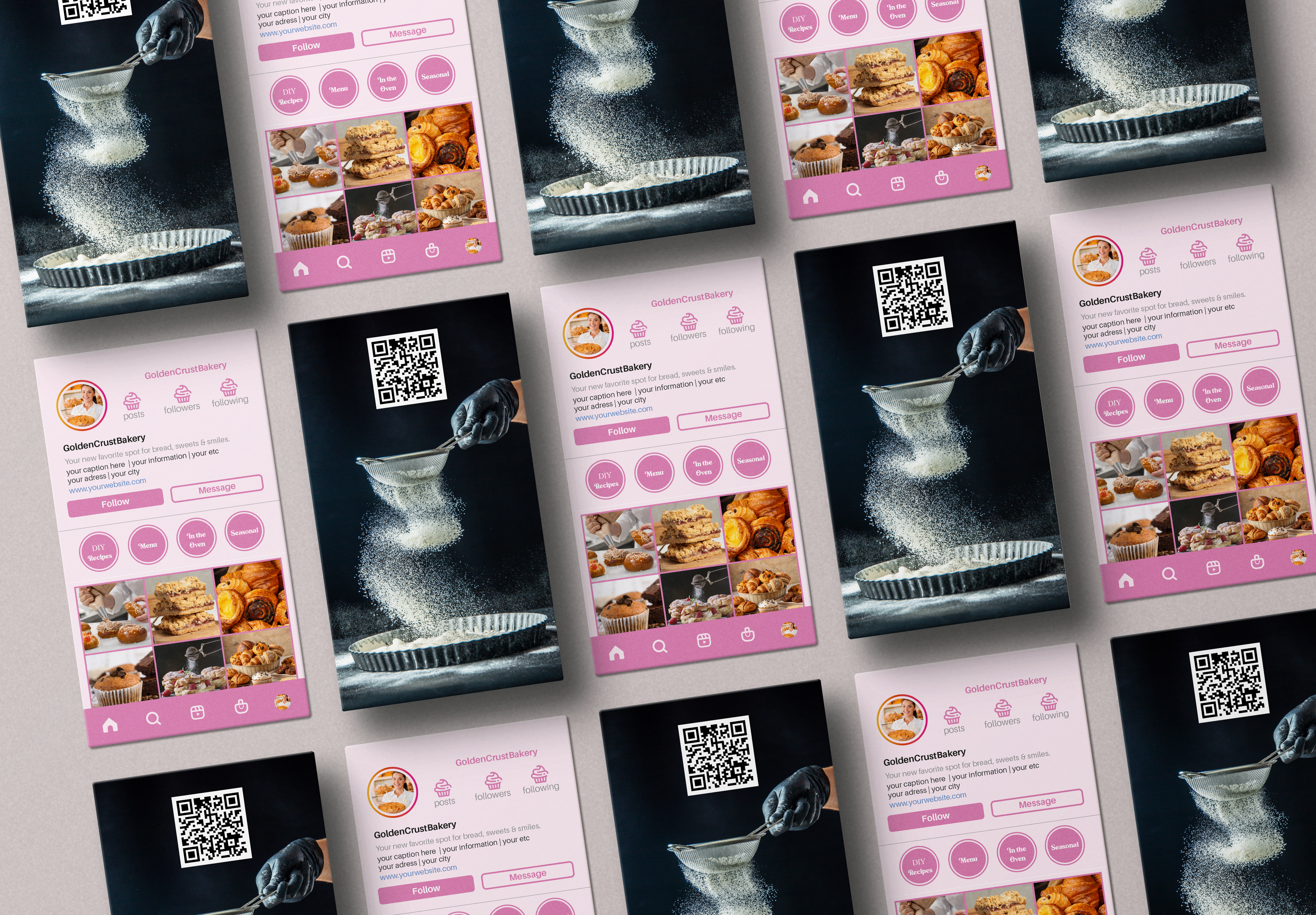 Custom Bakery IG Business Cards