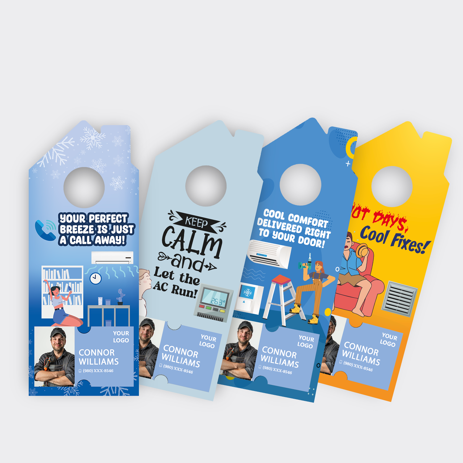 Air Conditioning Door Hangers