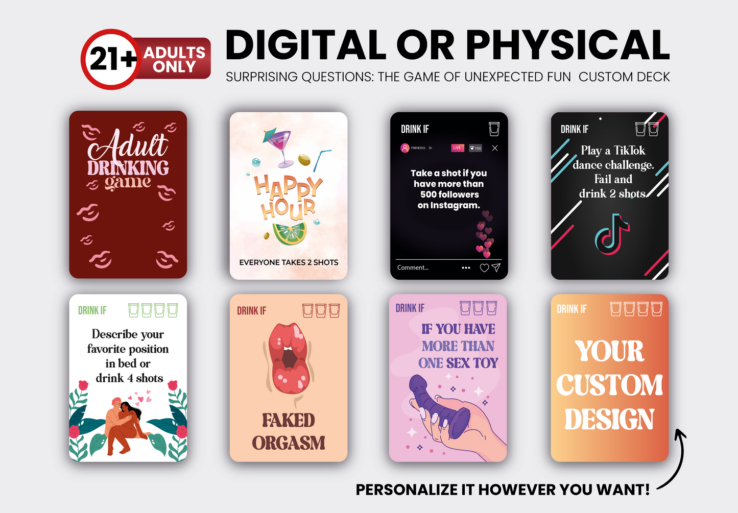 Rush of Challenges and Shots: The Ultimate Drinking Card Game