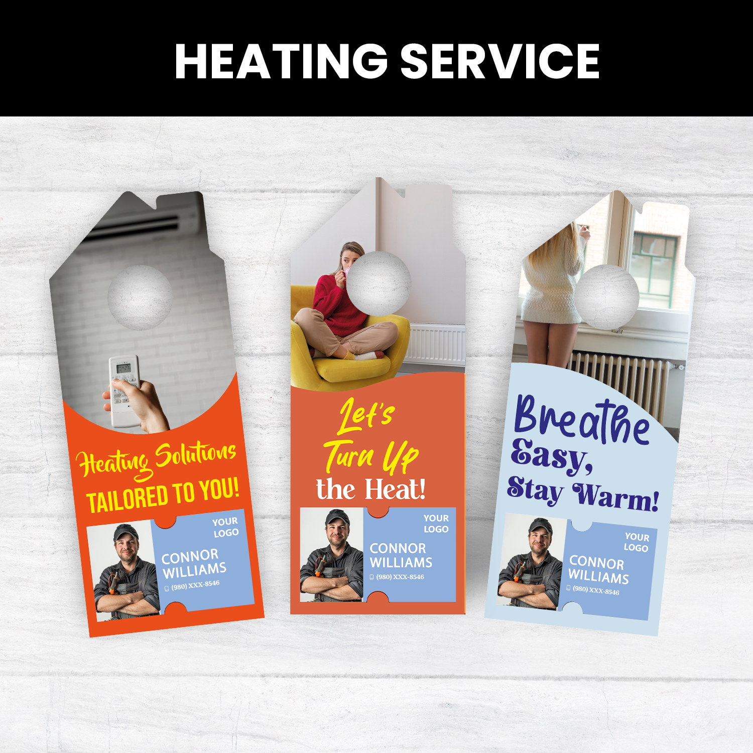 Heating Service Door Hangers