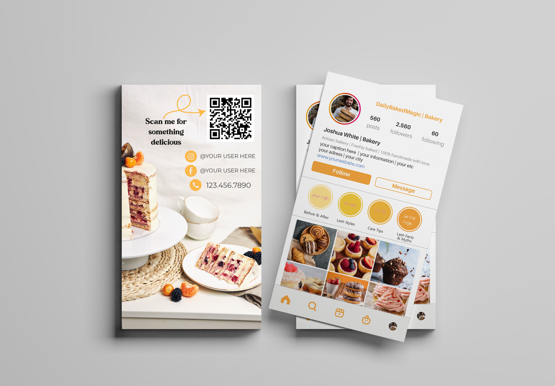Custom Bakery IG Business Cards