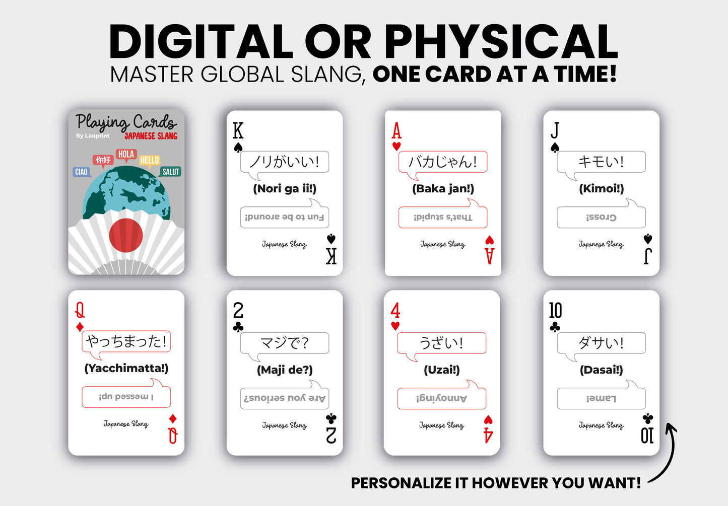 RUSH Japanese Slang Generic Playing Cards