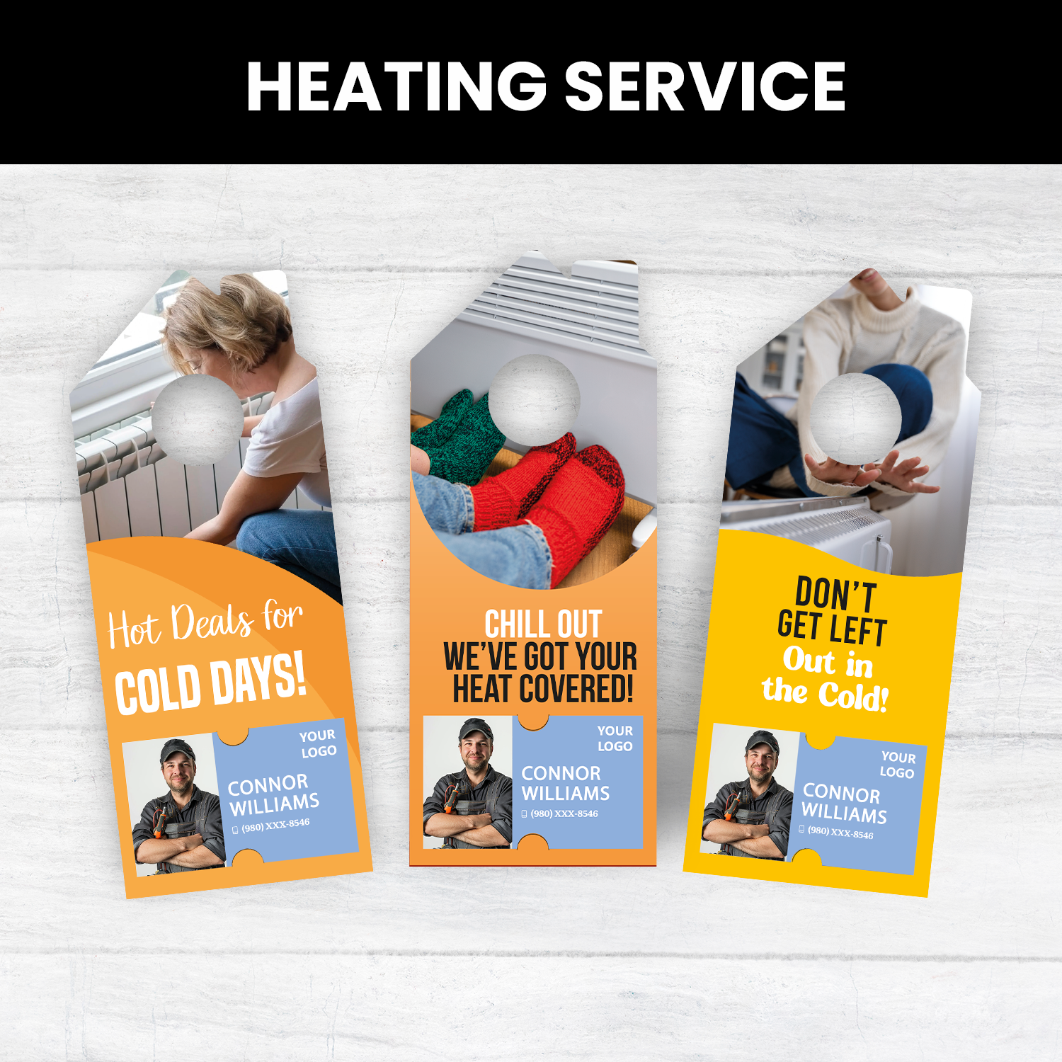 Heating Service Door Hangers