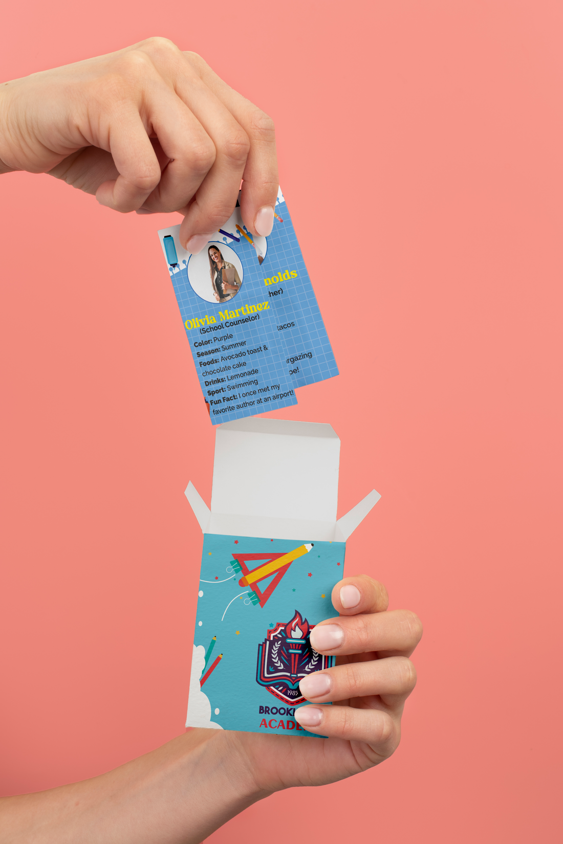 School Custom Team Introduction Cards