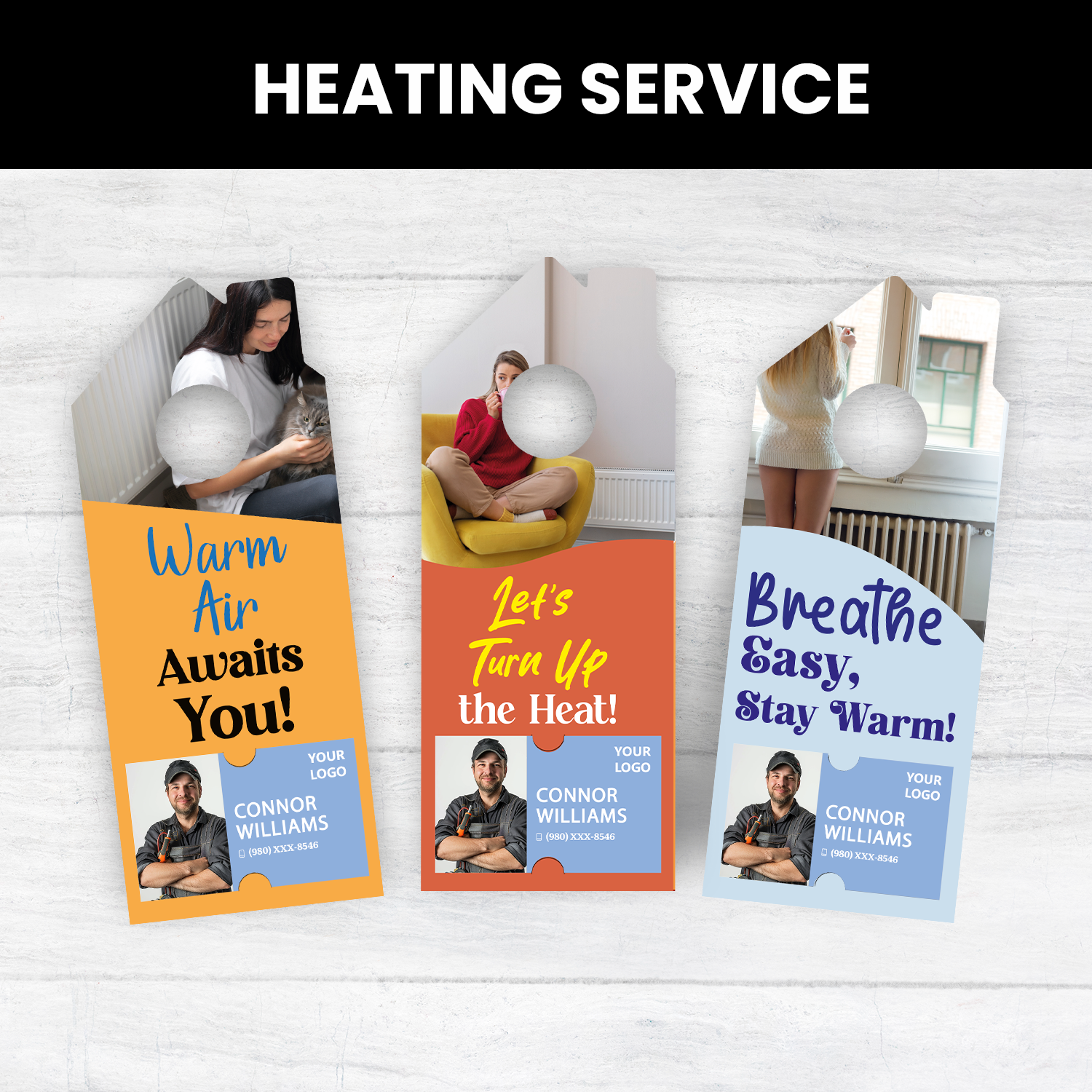 Heating Service Door Hangers
